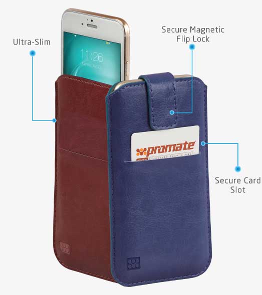 کیف محافظ چرمی Promate beSlim برای Apple iPhone 6/6S