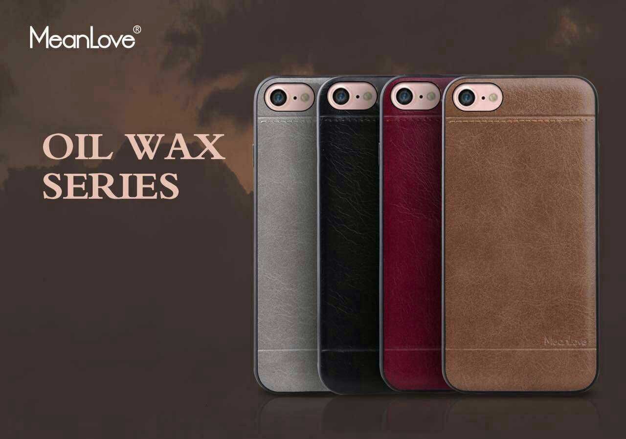 قاب محافظ چرمی Meanlove Oil Wax Series برای Apple iPhone 7