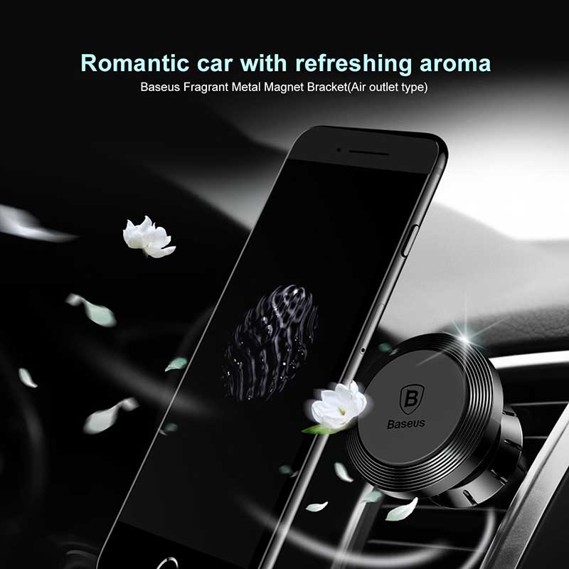 نگهدارنده مغناطیسی و خوش بوکننده بیسوس Baseus Fragrant Metal Magnet Bracket Air Outlet 1