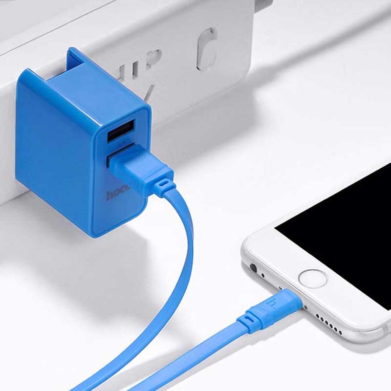 شارژر دیواری Hoco C6 A With Lightning USB Cable 1
