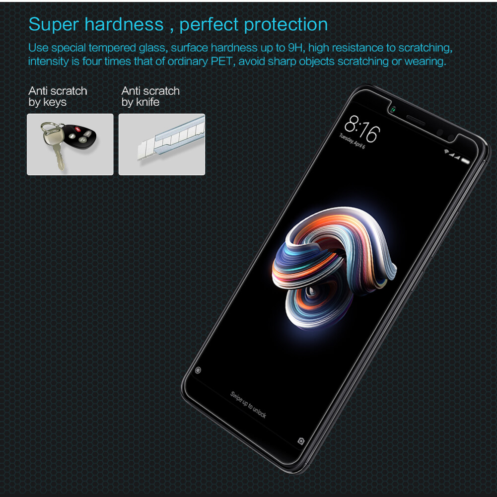 محافظ صفحه نمایش شیشه ای نیلکین Nillkin H Glass Xiaomi Redmi Note 5 Pro