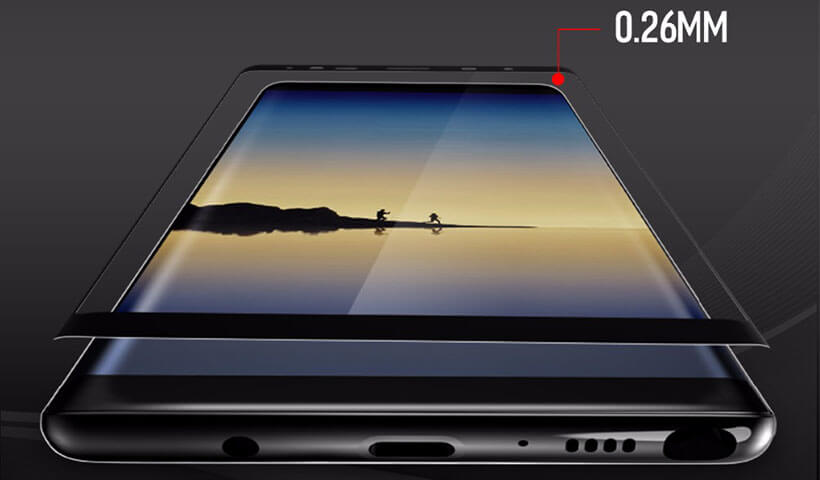 محافظ صفحه نمایش شیشه ای تمام صفحه راک سامسونگ Rock 3D Glass Samsung Galaxy Note 8